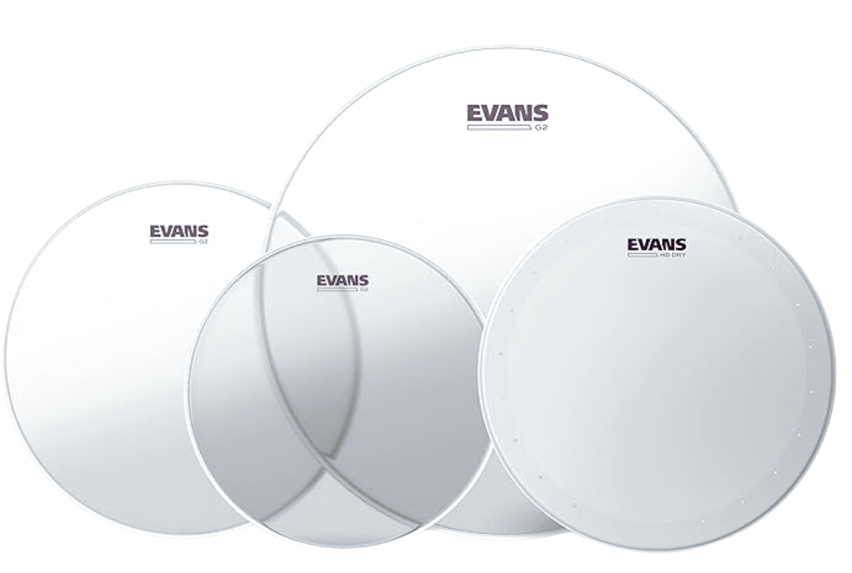 Set De Parches (12″, 13″, 16″) Caja 14″ HD Dry Evans G2 Clear Standard Tom