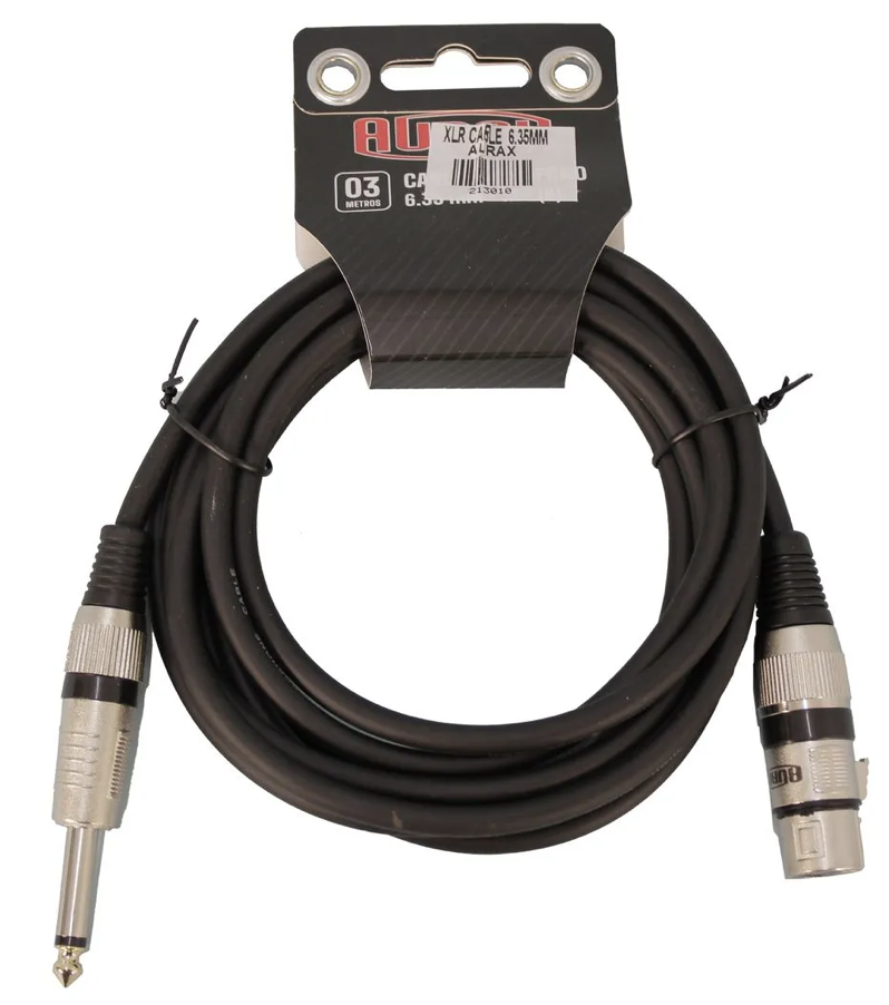 Cable Plug a XLR Hembra 3 Metros Aurax (PLUG)-XLR (F)