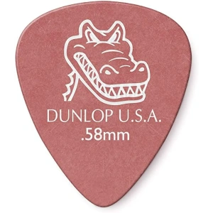 Uñetas 0.58mm Dunlop Gator Grip Rojas DUNL417P.58 pack 12